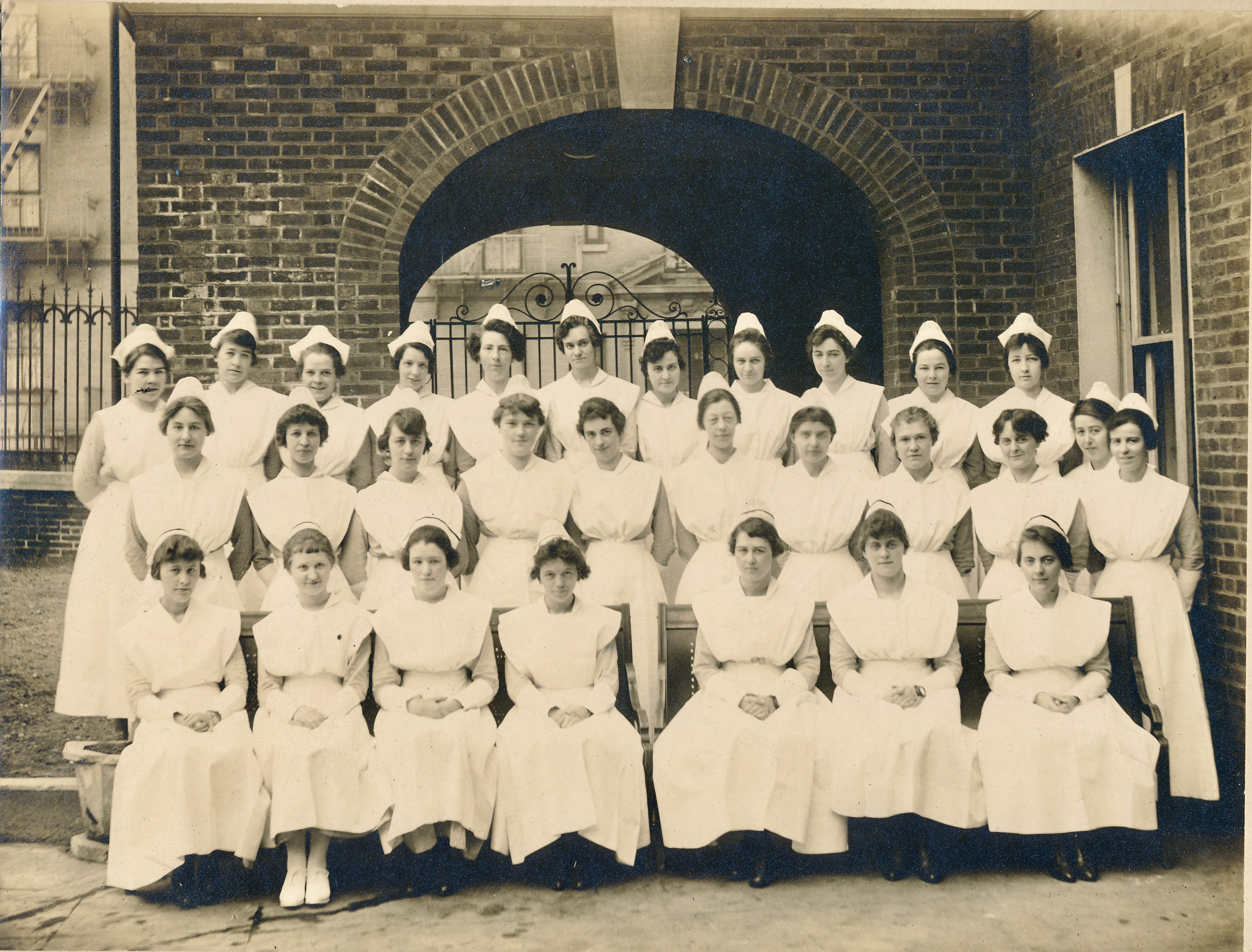 Flower Hospital Nurses group photo 1917-1918