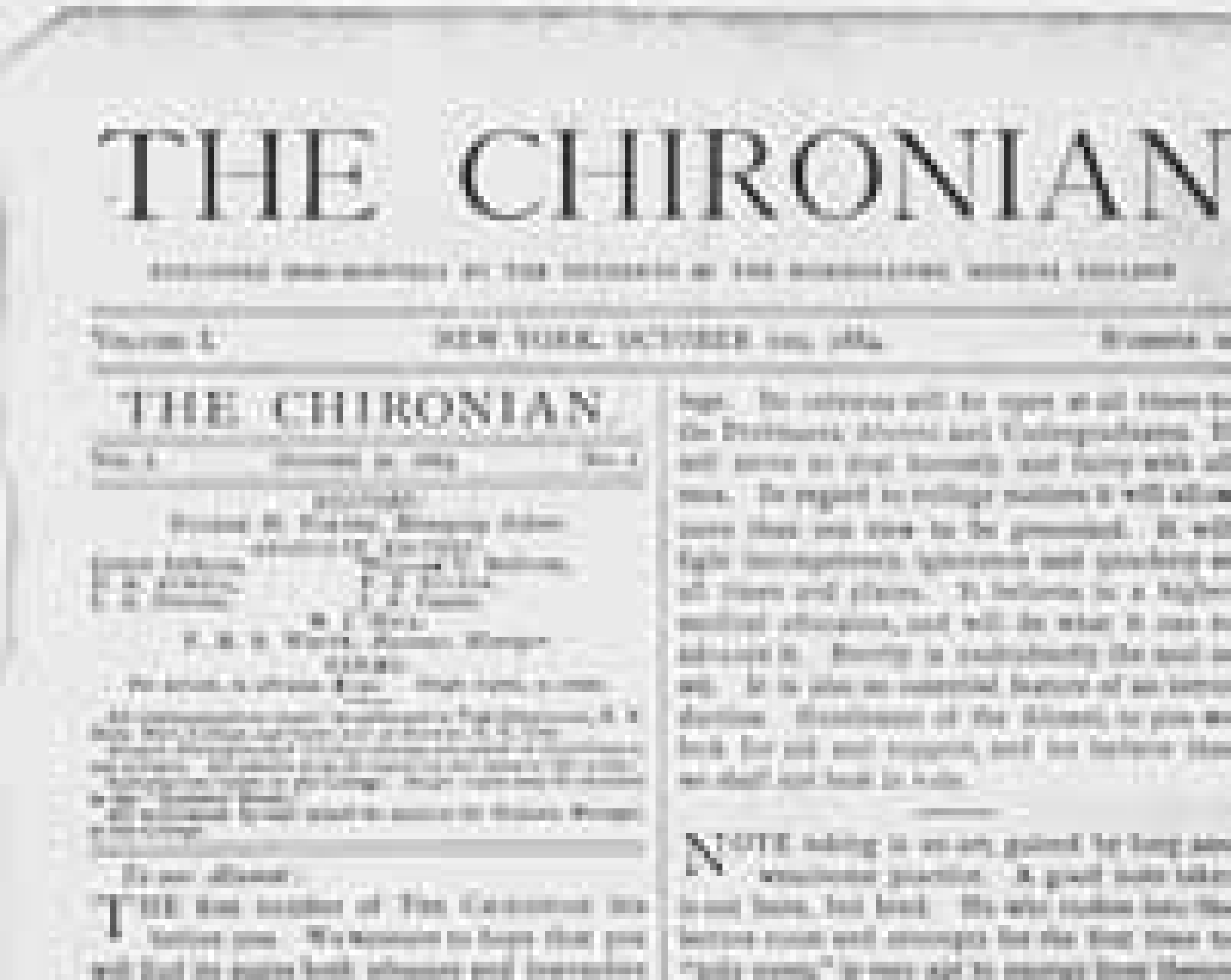 Page from old issue of the Chironian paper